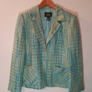 AMAZING REQUIREMENTS TEAL BLAZER